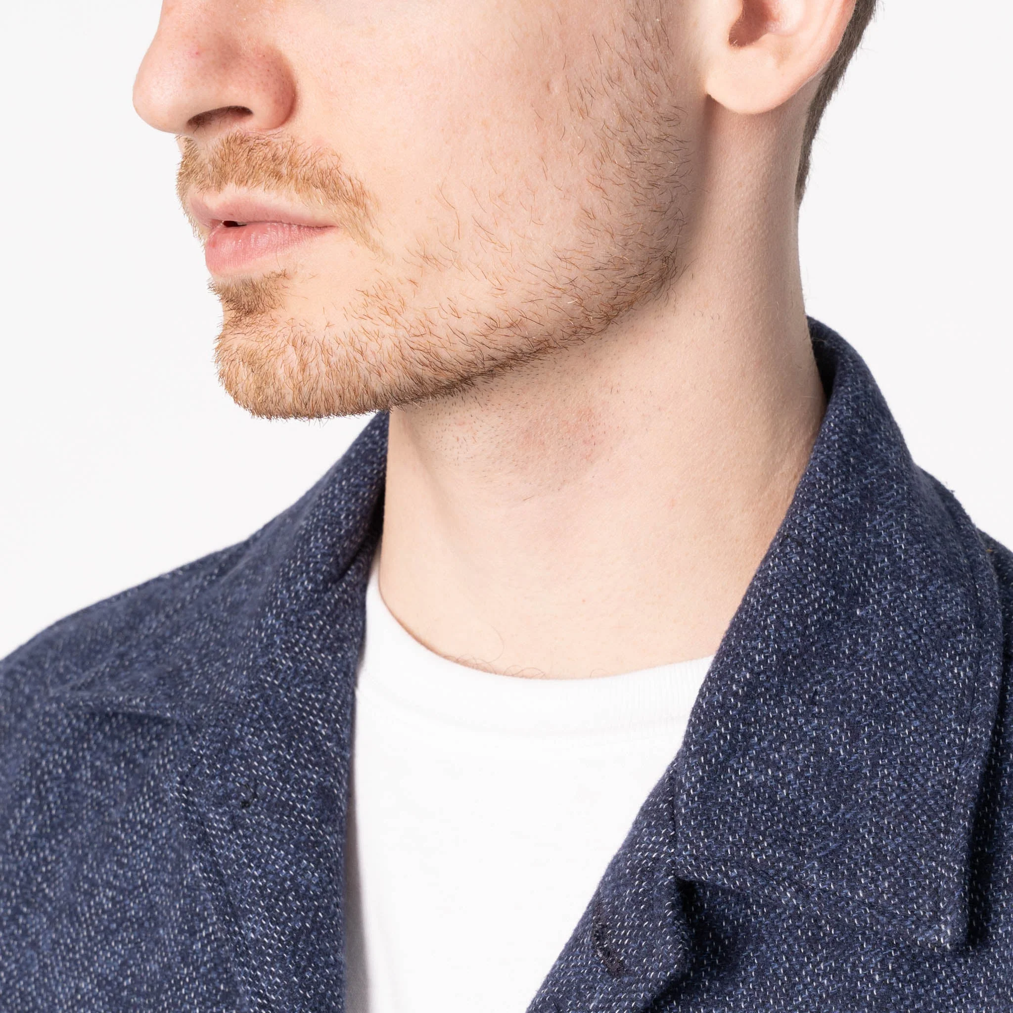 Work Shirt - Herringbone Triple Twist - Indigo - Image 4