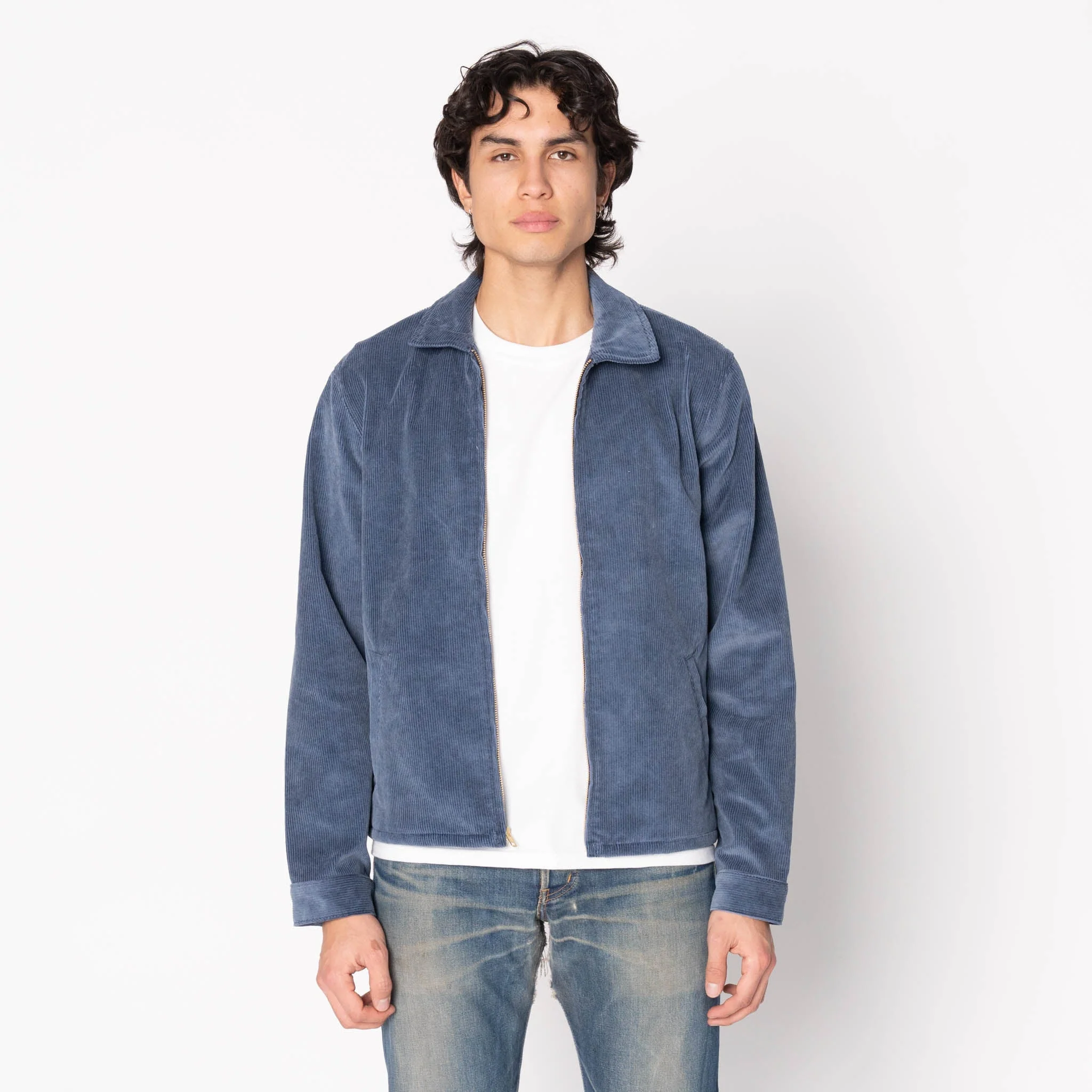 Zip Chore - Faded Corduroy Organic -  Indigo - Image 2