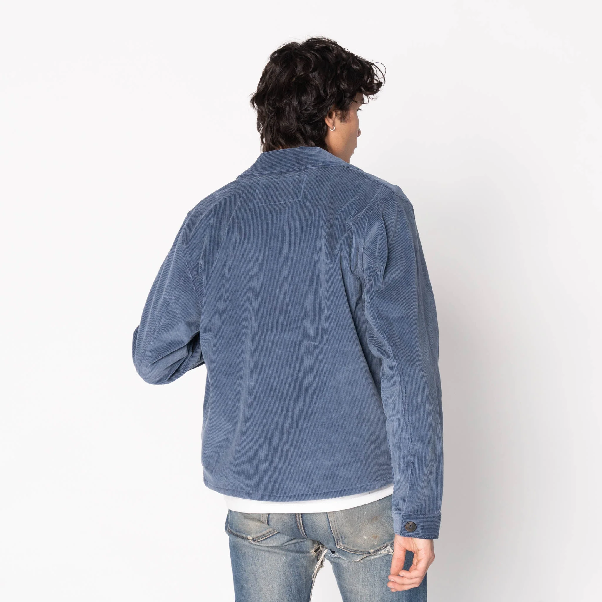 Zip Chore - Faded Corduroy Organic -  Indigo - Image 3