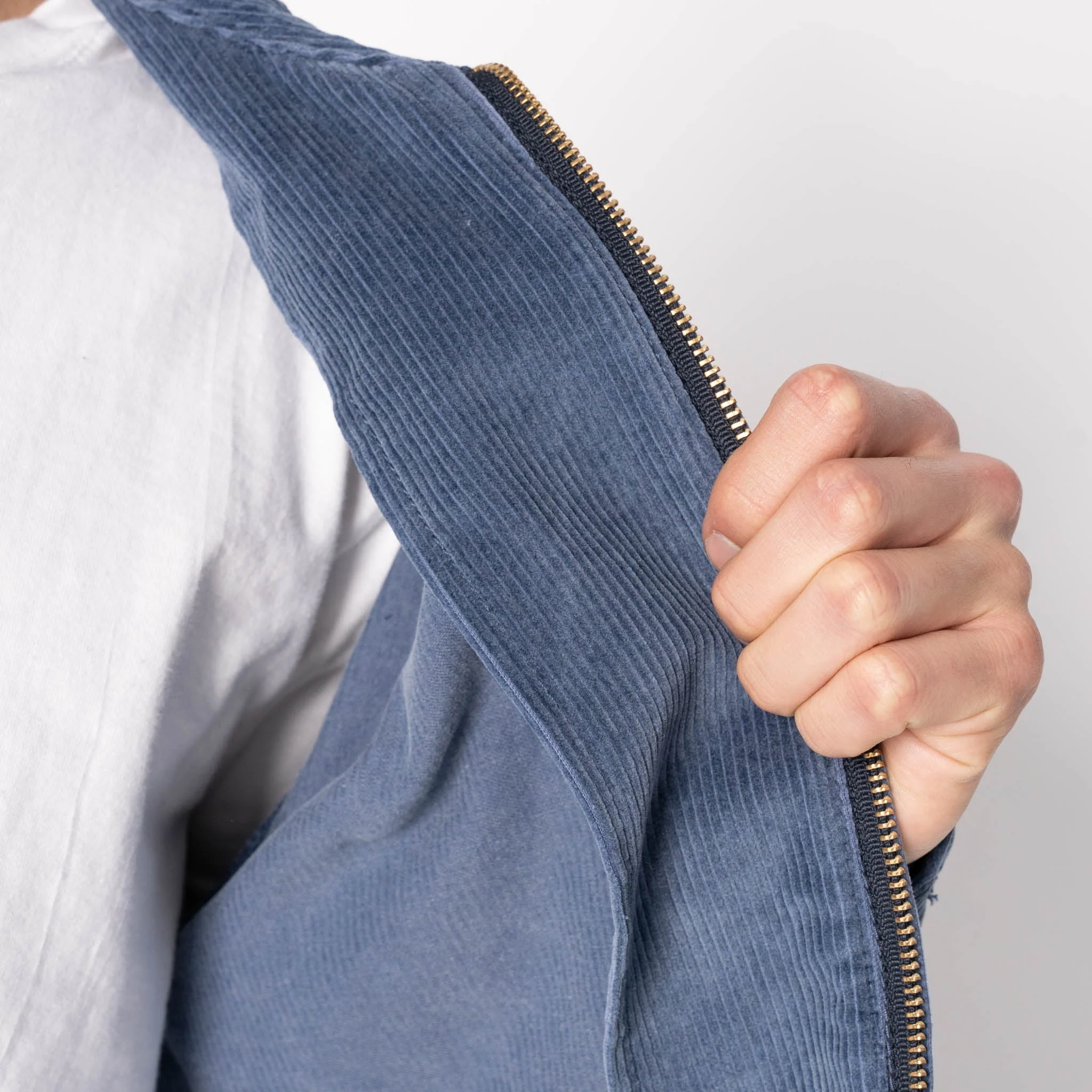 Zip Chore - Faded Corduroy Organic -  Indigo - Image 5