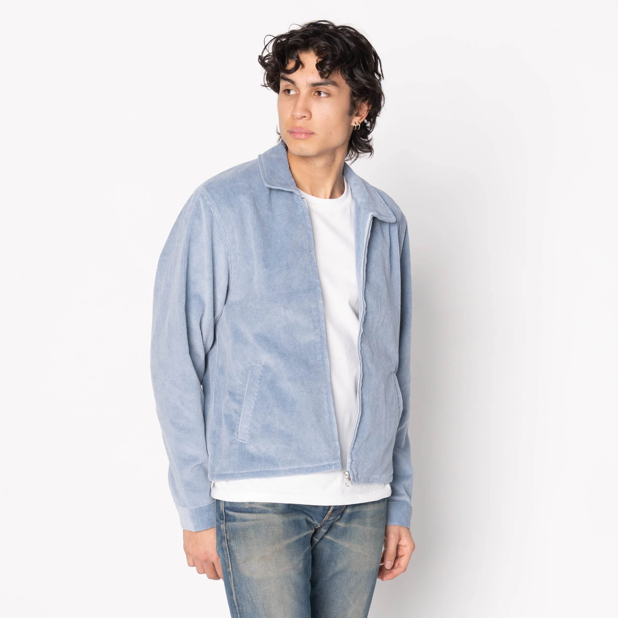 Zip Chore - Faded Corduroy Organic - Pale Indigo - Image 2