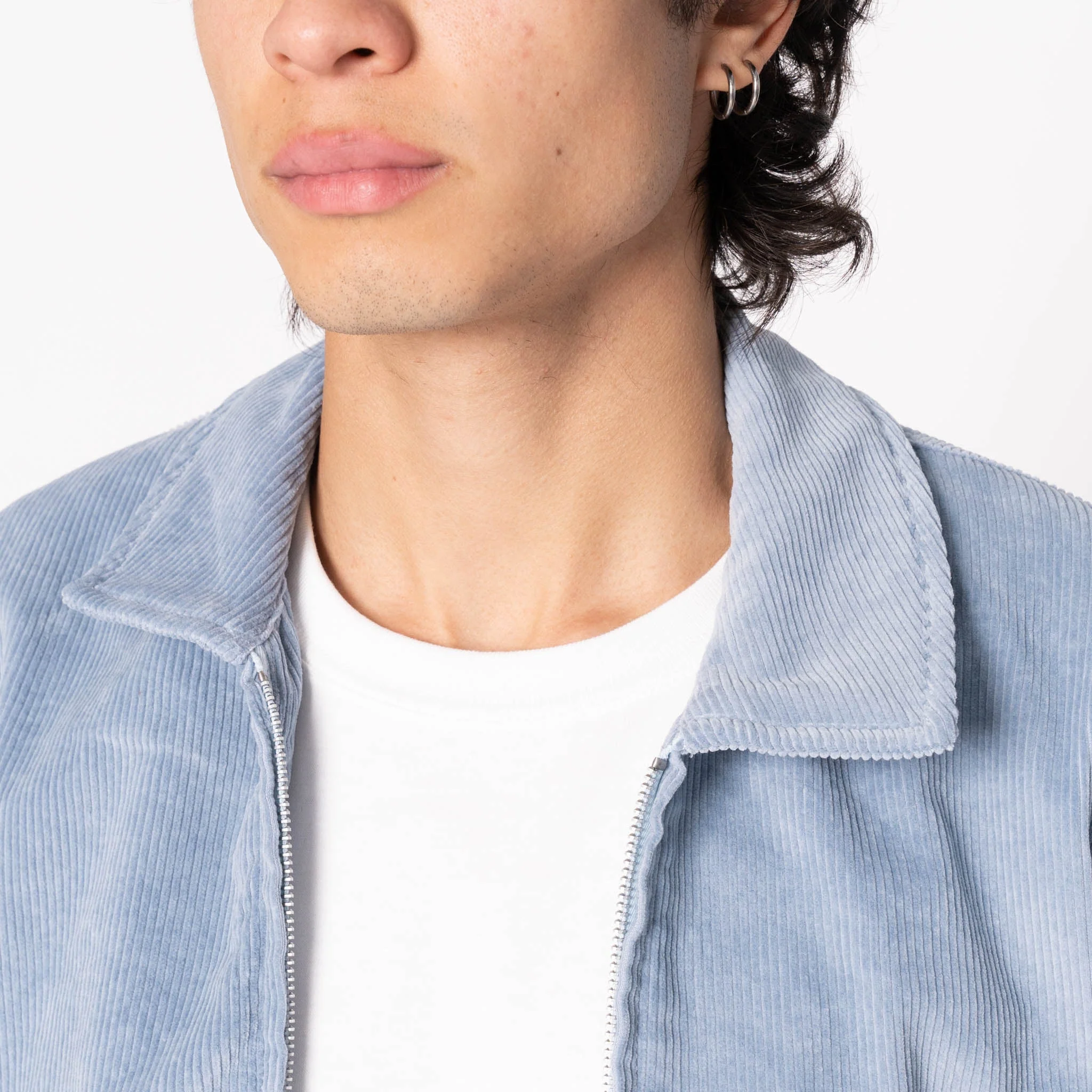Zip Chore - Faded Corduroy Organic - Pale Indigo - Image 4