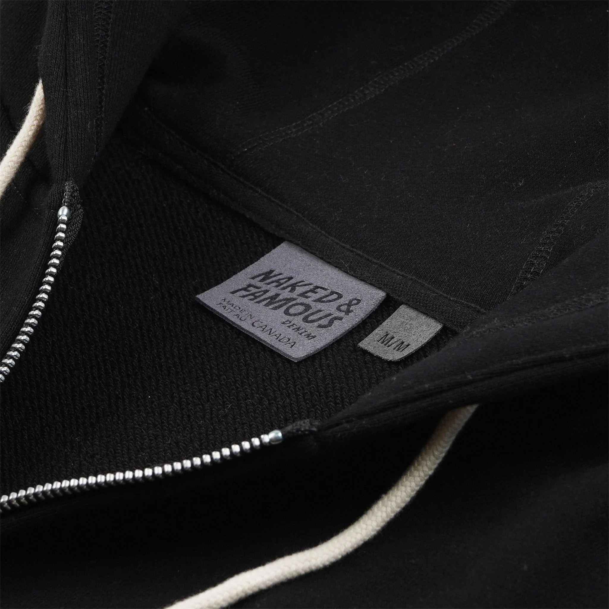 Zip Hoodie - Heavyweight Terry - Black - Image 2