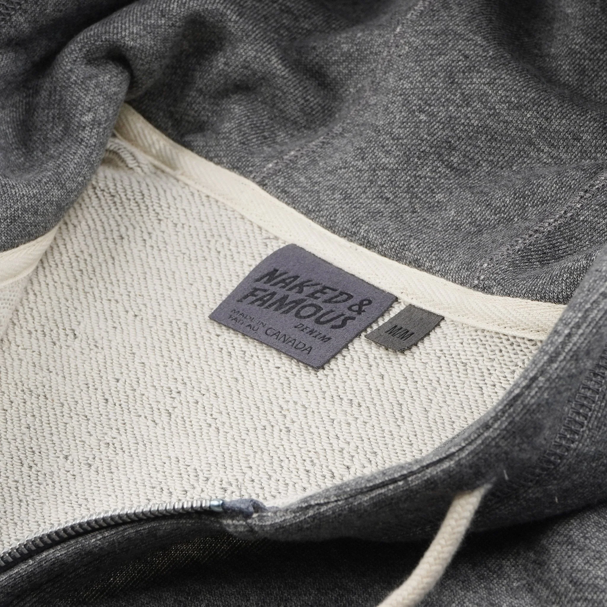 Zip Hoodie - Heavyweight Terry - Charcoal - Image 2