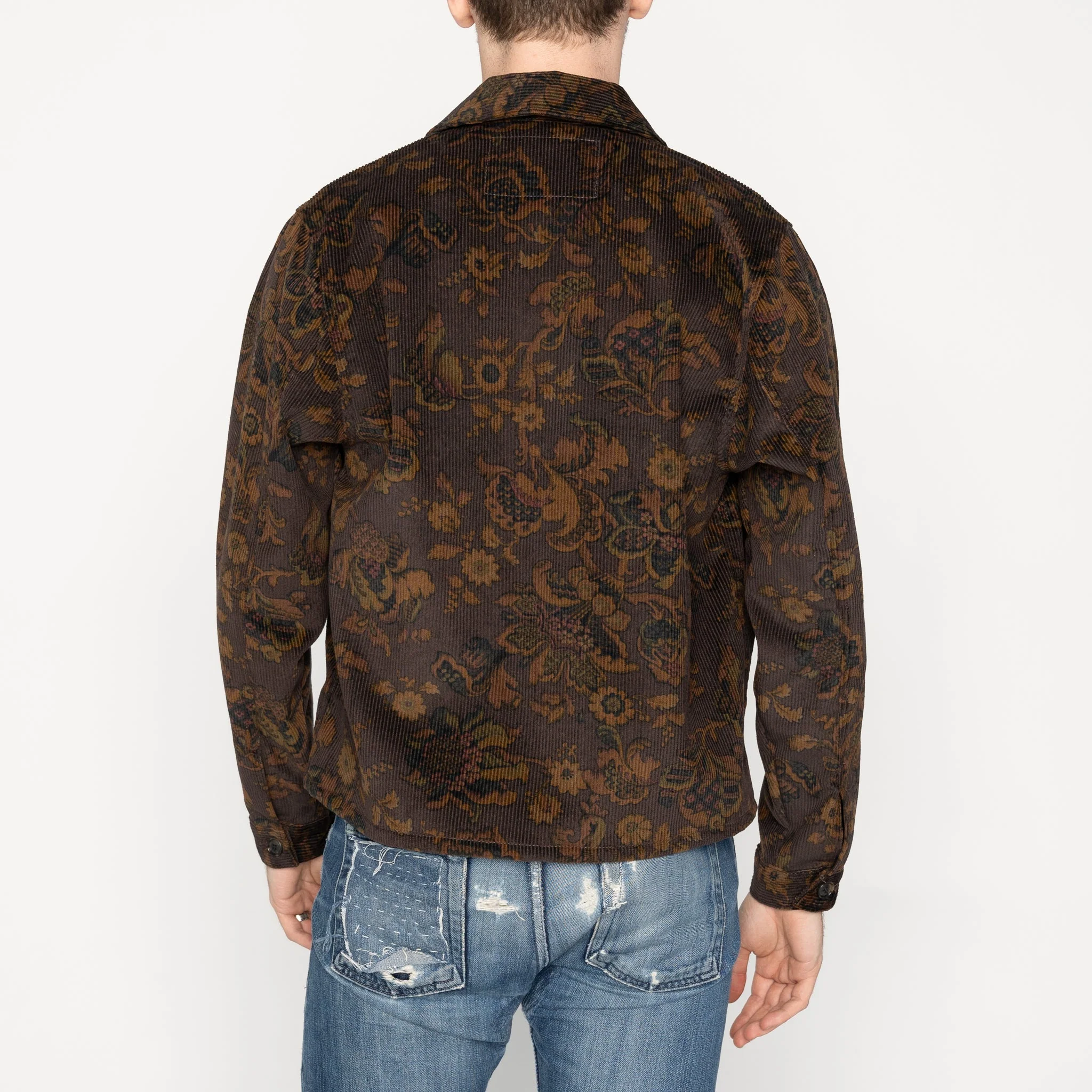 Zip Jacket - Paisley Corduroy - Brown - Image 3